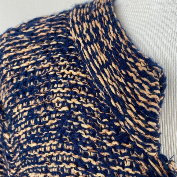 Anthropologie Sparrow Open Front Fringe Trim Knitted Cardigan medium - Picture 6 of 8